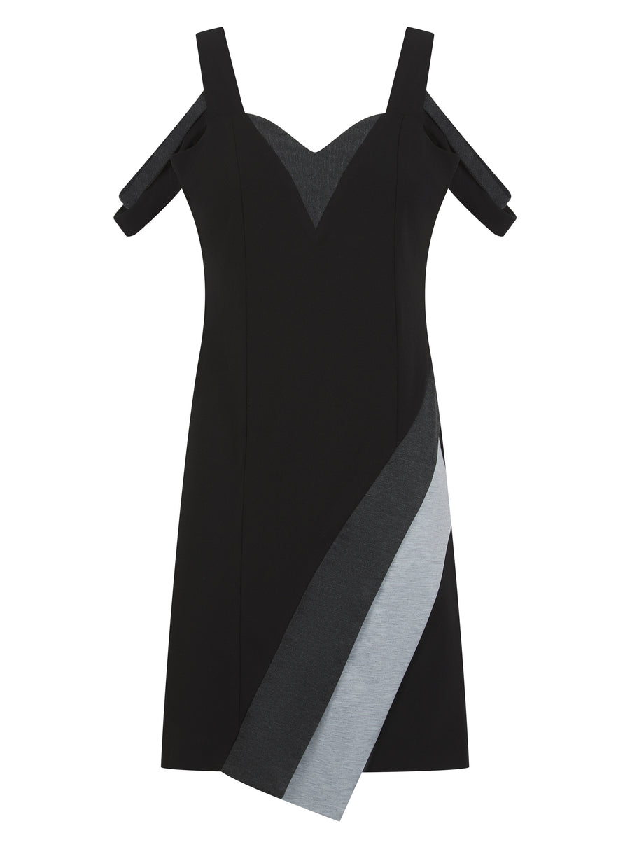 Elegant Off-Shoulder Black Dress
